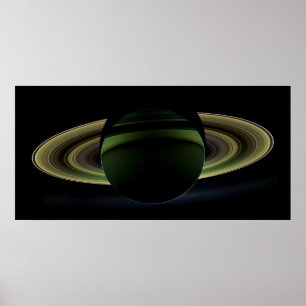 Póster Misión del Planeta Saturno Cassini 2012