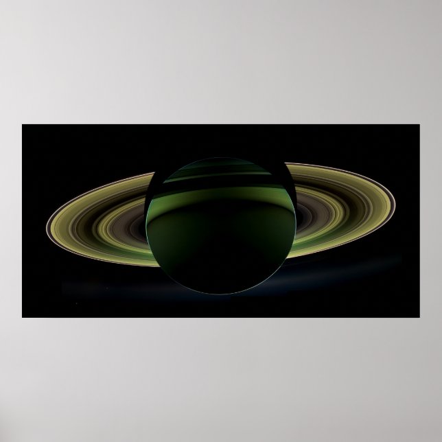 Póster Misión del Planeta Saturno Cassini 2012 (Frente)