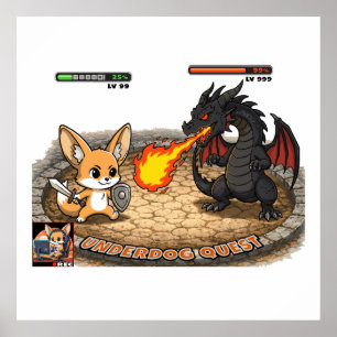 Póster Misión del zorro fennec desfavorecido RPG Dragón d
