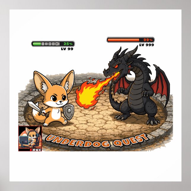 Póster Misión del zorro fennec desfavorecido RPG Dragón d (Frente)