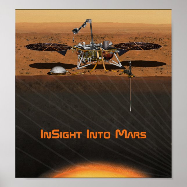 Póster Misión InSight Mars Lander (Frente)