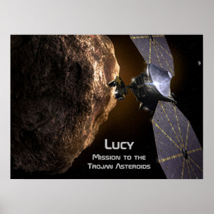 Póster Misión Lucy para estudiar asteroides troyanos
