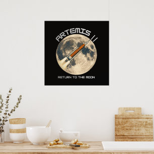 Póster misión lunar Artemis