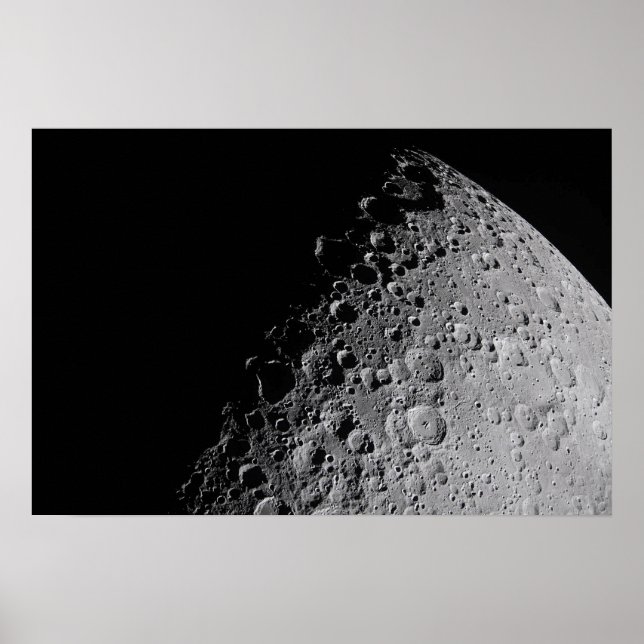 Póster Misión lunar Artemis Superficie lunar (Frente)