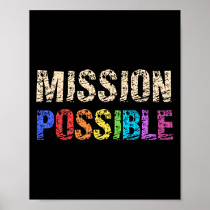 Póster Misión Posible escuela Inspiradora motivacional