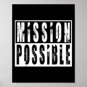 Póster Misión Posible escuela Inspiradora motivacional