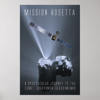 Póster Misión Rosetta - Homenaje a un viaje espectacular