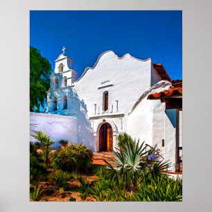 Póster Misión SAN DIEGO de Alcala California