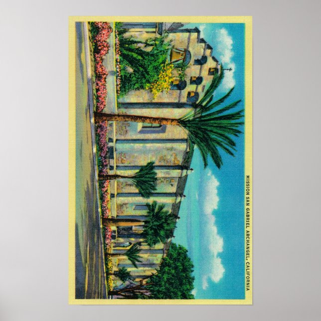 Póster Misión San GabrielSan Garbriel, CA (Frente)