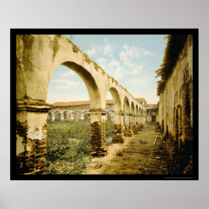 Póster Misión San Juan Capistrano, CA 1899