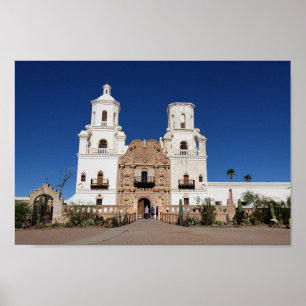Póster Misión San Xavier Del Bac, Tucson AZ