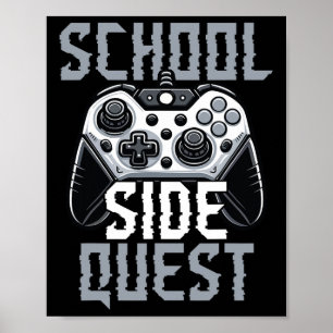 Póster Misión Secundaria Escolar Gamer Divertido Ck a la 