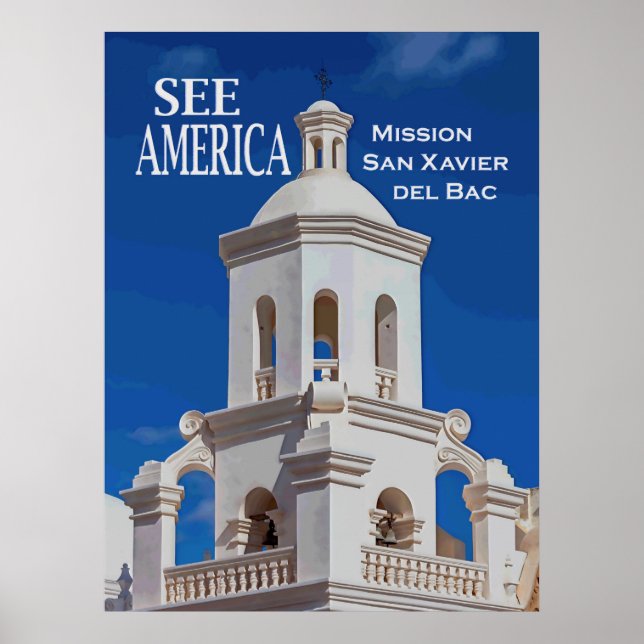 Póster Misión "See America" San Xavier Poster (Frente)
