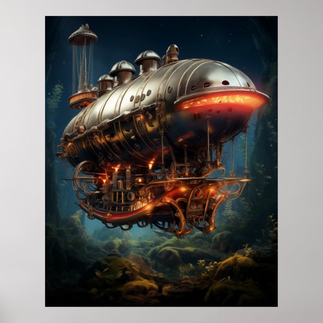 Póster Misiones místicas - Vuelo de Steampunk en Victoria (Frente)