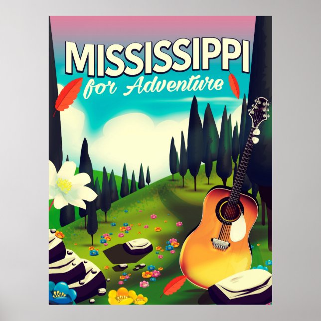Póster Misisipi Para aventura (Frente)
