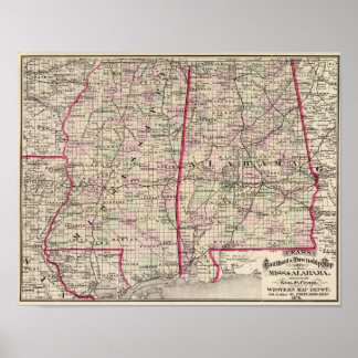 Póster Misisipi y Alabama