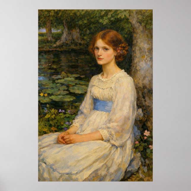 Póster Miss Betty Pollock by John William Waterhouse (Frente)