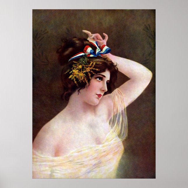 Póster Miss Columbia Vintage (Frente)