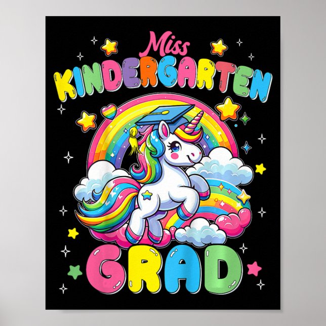 Póster Miss Kindergarten Grad Unicorn El Último Día De La (Frente)