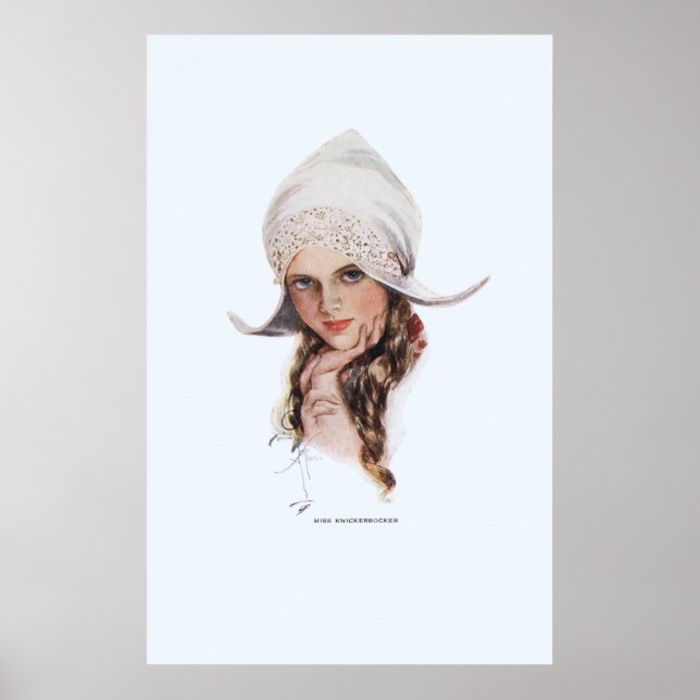 Póster Miss Knickerbocker por Harrison Fisher (Frente)