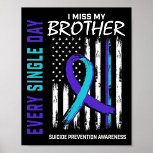 Póster Miss Mi Hermano Suicidio Prevención de Conciencia 