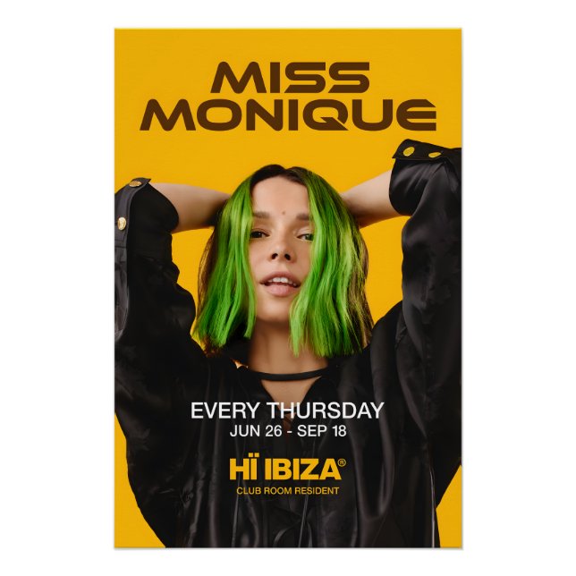 Póster Miss Monique - Hï Ibiza - Club (Anverso)
