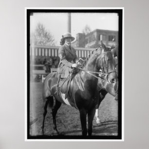 Póster Miss Munn y su circa de caballos 1910-17