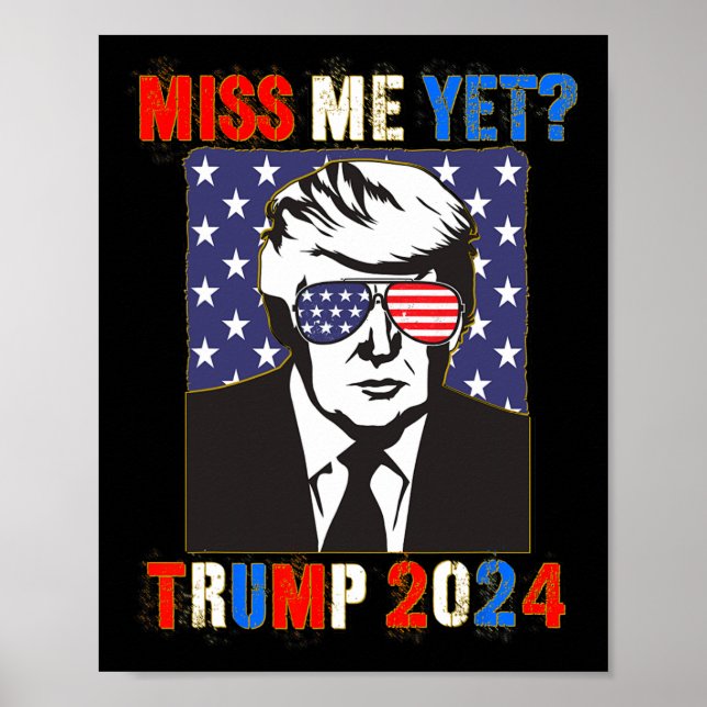 Póster Miss Yo Aun Trump 2024 Patriótico 4 De Julio Trump (Frente)