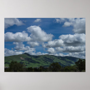 Póster Mission Peak  Colinas California Primavera