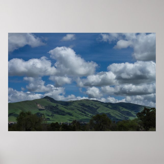 Póster Mission Peak Hills California Spring (Frente)