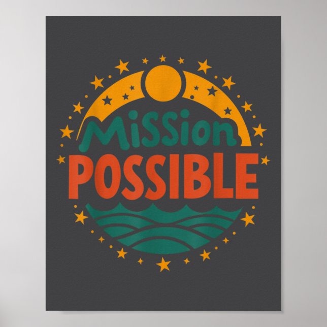 Póster Mission Ssible Motivational Insrational School  (Frente)