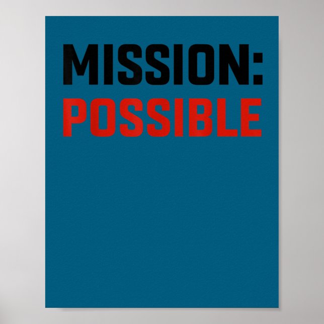Póster Mission Ssible Motivational Insrational School  (Frente)