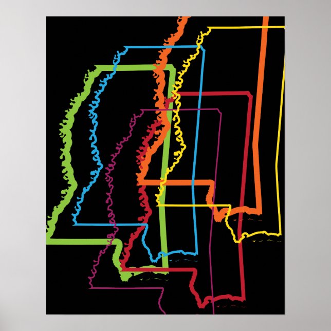 Póster mississippi pride blur (Frente)