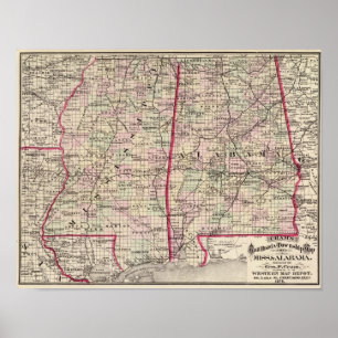 Póster Mississippi y Alabama