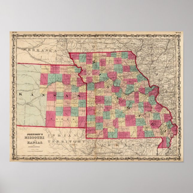Póster Missouri and Kansas (Frente)