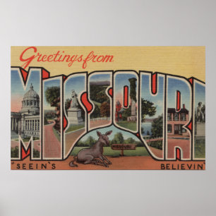 Póster Missouri (el Believin') de Seein - letra grande