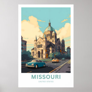 Póster Missouri United States Travel Print