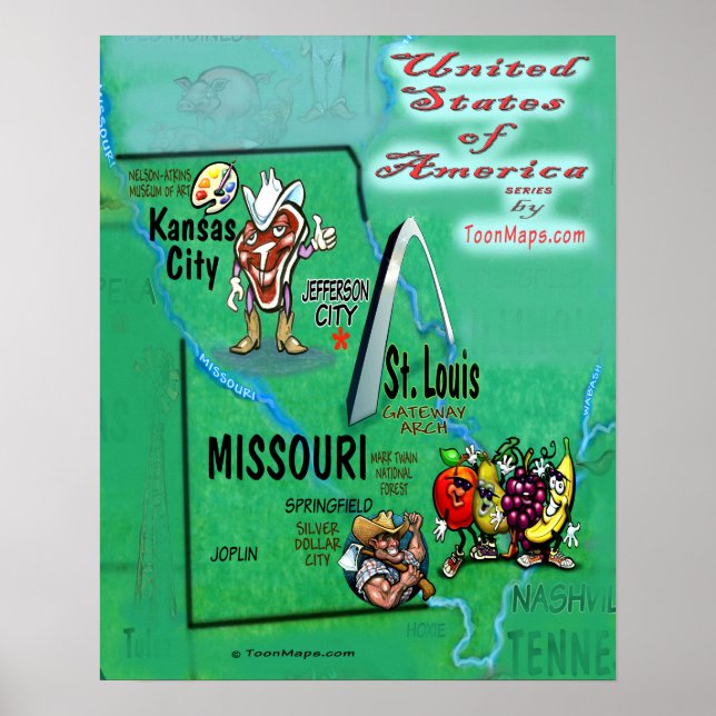 Póster Missouri USA (Frente)