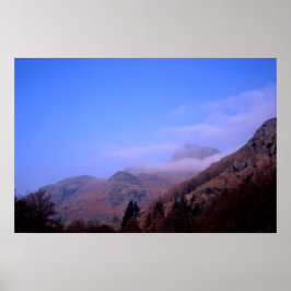 Póster Mist The Langdale Pikes Lake District England
