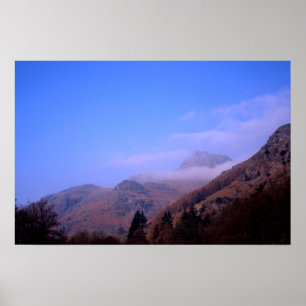 Póster Mist The Langdale Pikes Lake District England