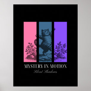 Póster "Misterio en movimiento" Poster de gato estético