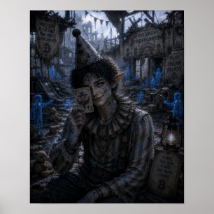 Póster Misterio / Payaso de Circo / Jardín de Infancia