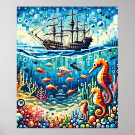 Póster Misterios de las profundidades oceánicas