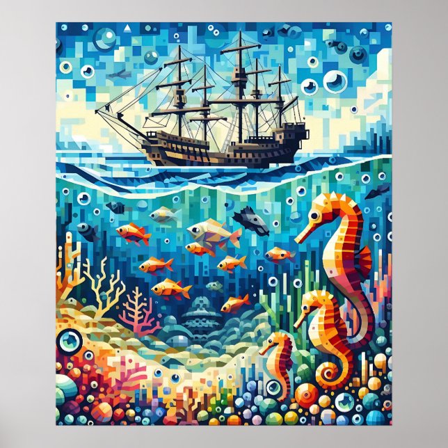 Póster Misterios de las profundidades oceánicas (Frente)