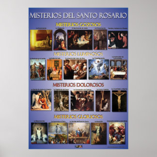 Póster Misterios del Santo Rosario