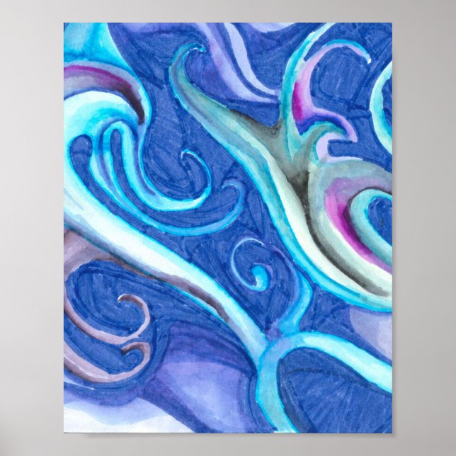 Póster Misteriosa escena submarina (Frente)