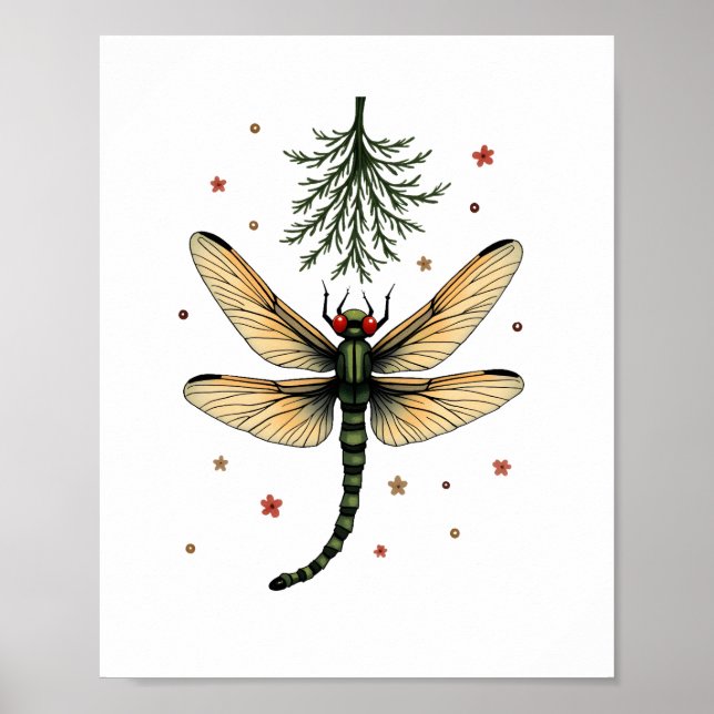 Póster Mistletoe Kiss Dragonfly (Frente)