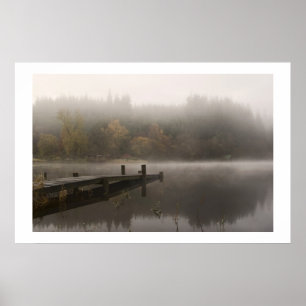 Póster Misty Jetty - Loch Ard, Escocia