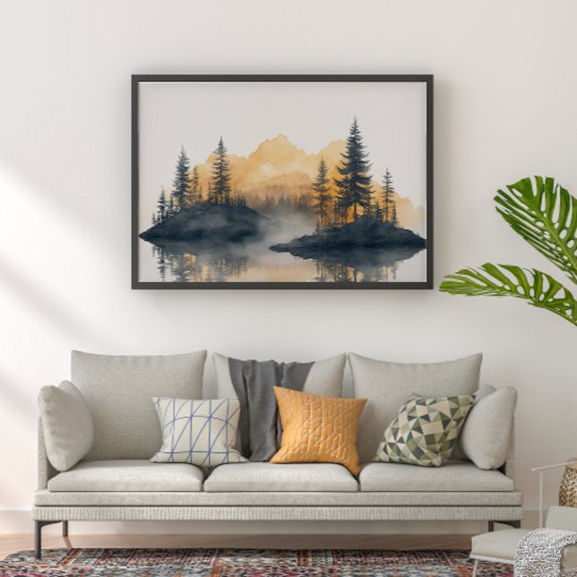 Póster Misty Peaks Zen Minimalist Wall Art (Subido por el creador)