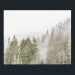 Póster Misty Pines<br><div class="desc">Ring in the holiday season with the cozy aesthetic of misty pines against a white winter sky.</div>